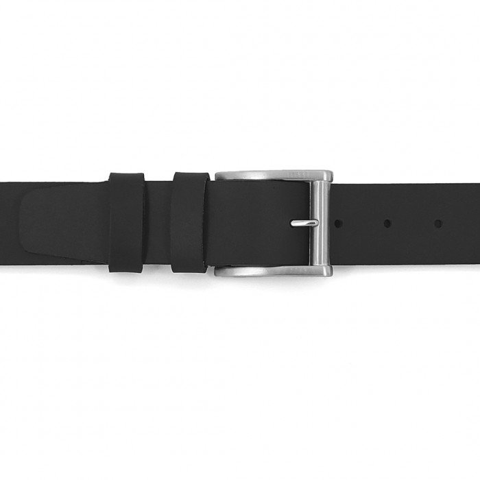 Leather Belt Kouros, Width 4,00cm, Black Leather Belt Kouros, Width 4,00cm, Black