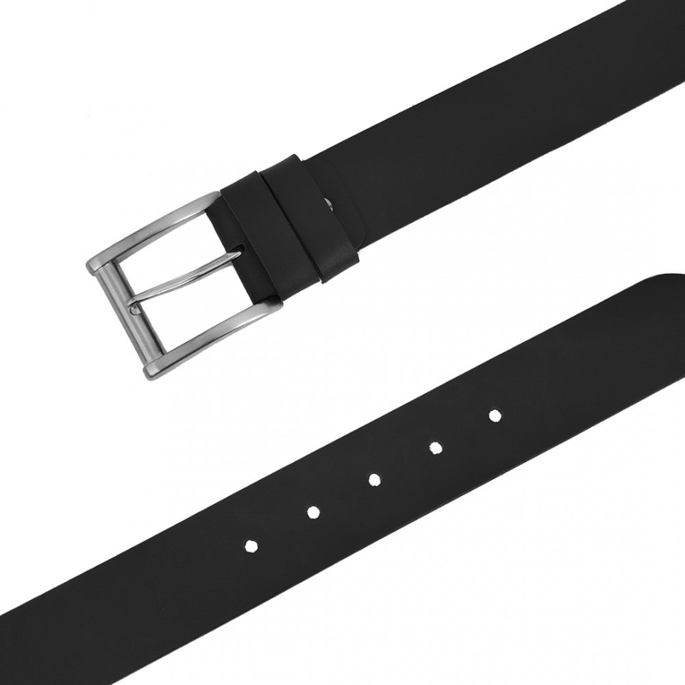 Leather Belt Kouros, Width 4,00cm, Black