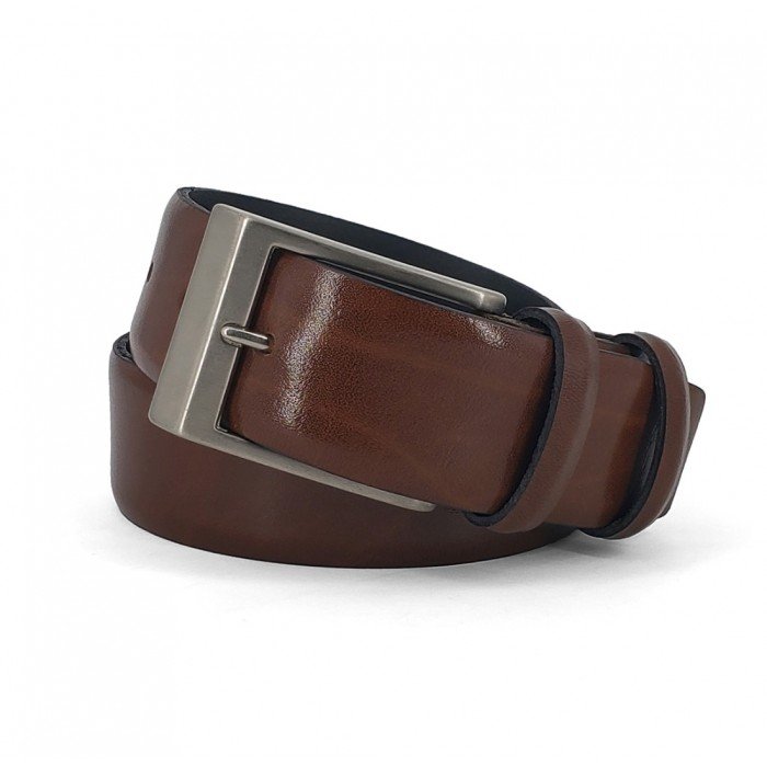 Leather Belt Kouros, Width 3,50cm, Brown