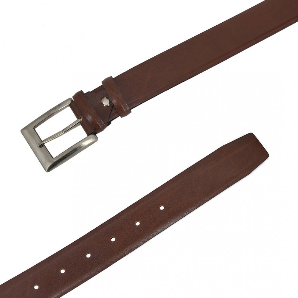 Leather Belt Kouros, Width 3,50cm, Brown