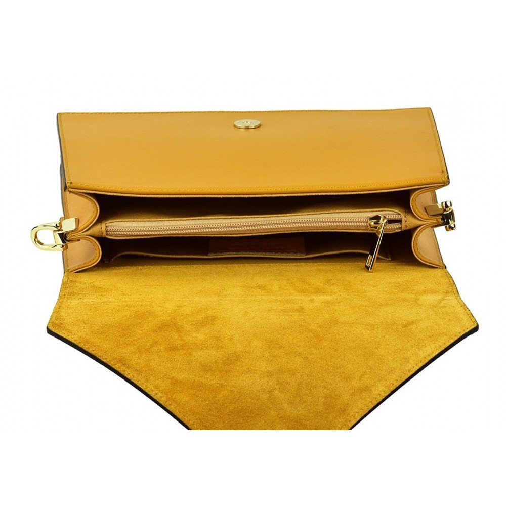 Leather Shoulder/Crossbody Bag Loet 31014, Mustard