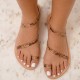 Women Leather Sandals Tsakiris 101, Black