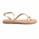 Women Leather Sandals Tsakiris 101, Gold