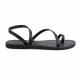 Women Leather Sandals Tsakiris 101, Black