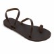 Women Leather Sandals Tsakiris 101, Brown
