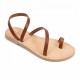 Women Leather Sandals Tsakiris 101, Honey Brown