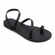 Women Leather Sandals Tsakiris 101, Black