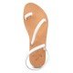Women Leather Sandals Tsakiris 101, White