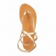 Women Leather Sandals Tsakiris 1091, Gold