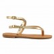Women Leather Sandals Tsakiris 1091, Gold