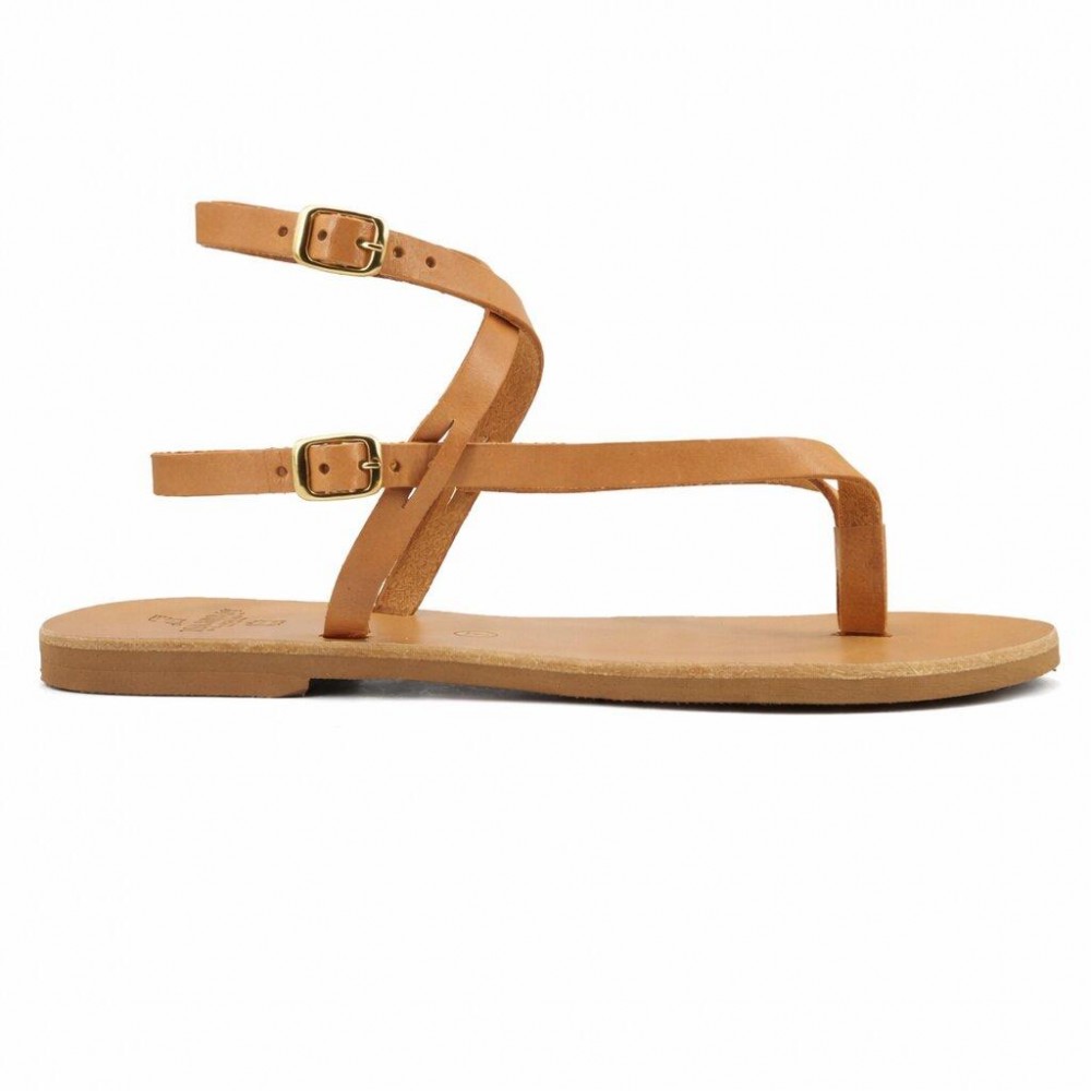 Women Leather Sandals Tsakiris 1091, Natural