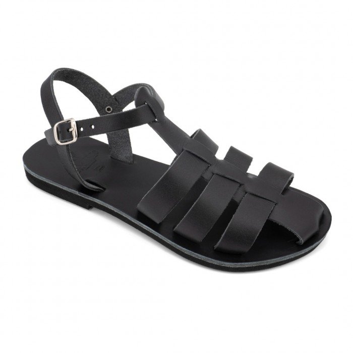 Women Leather Sandals Tsakiris 2011, Black