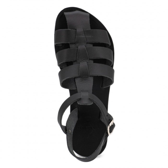 Women Leather Sandals Tsakiris 2011, Black