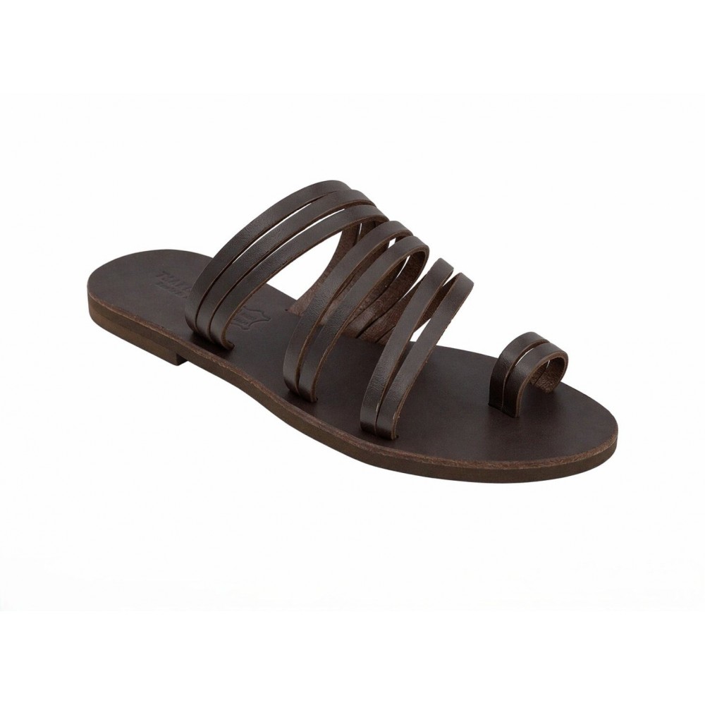 Women Leather Sandals Tsakiris 921, Brown