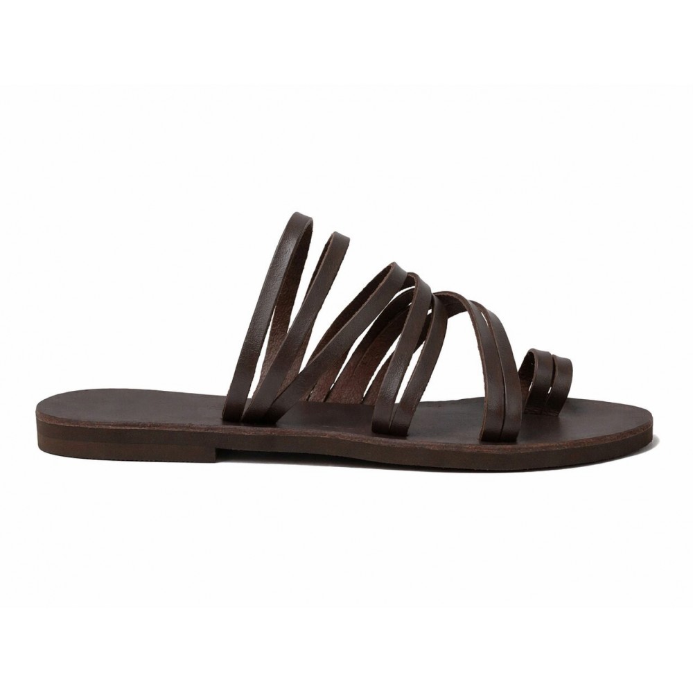 Women Leather Sandals Tsakiris 921, Brown