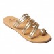 Women Leather Sandals Tsakiris 921, Gold