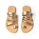 Women Leather Sandals Tsakiris 921, Gold