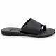 Women Leather Sandals Tsakiris , 5 Black