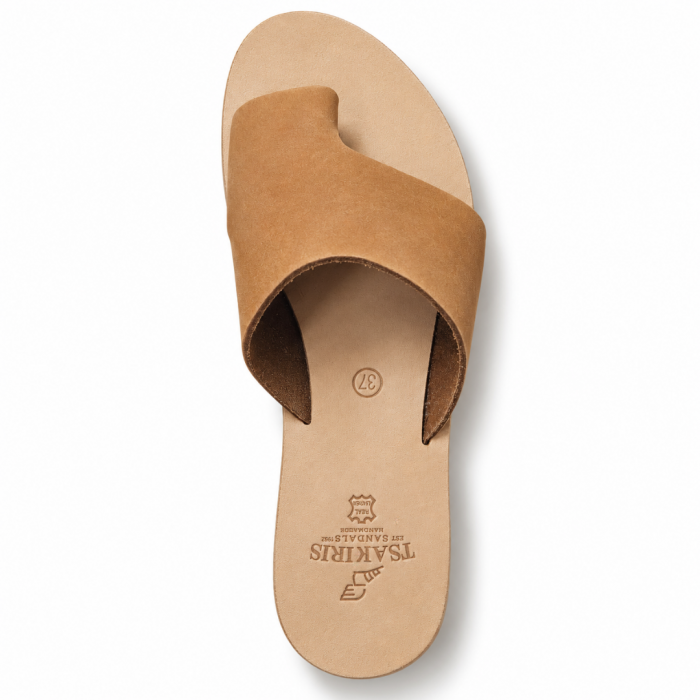 Women Leather Sandals Tsakiris , 5 Taba
