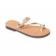 Women Leather Sandals Tsakiris 106, Gold Women Leather Sandals Tsakiris 106, Gold
