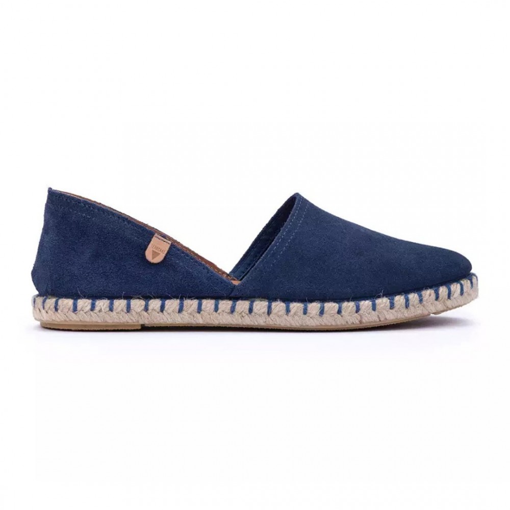 Women Leather Espadrilles Carmen Verbenas, Blue