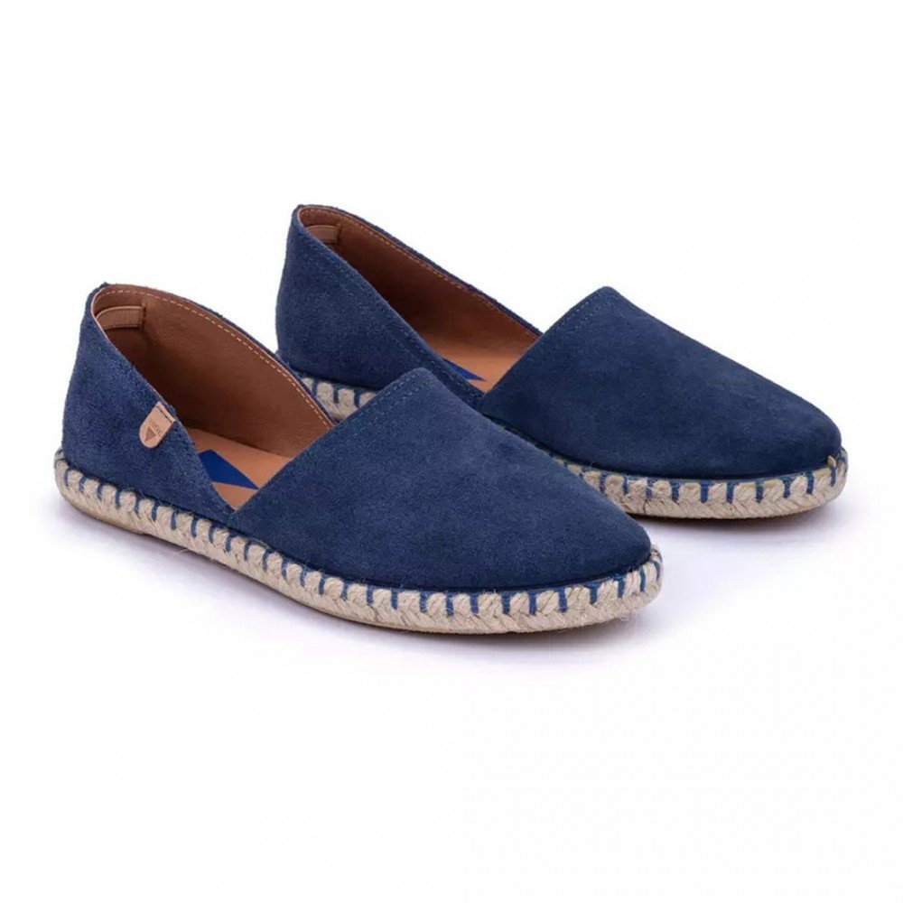 Women Leather Espadrilles Carmen Verbenas, Blue Women Leather Espadrilles Carmen Verbenas, Blue