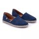 Women Leather Espadrilles Carmen Verbenas, Blue Women Leather Espadrilles Carmen Verbenas, Blue