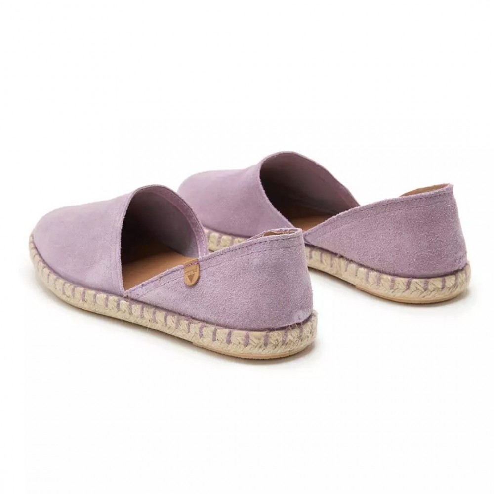 Women Leather Espadrilles Carmen Verbenas, Lilac