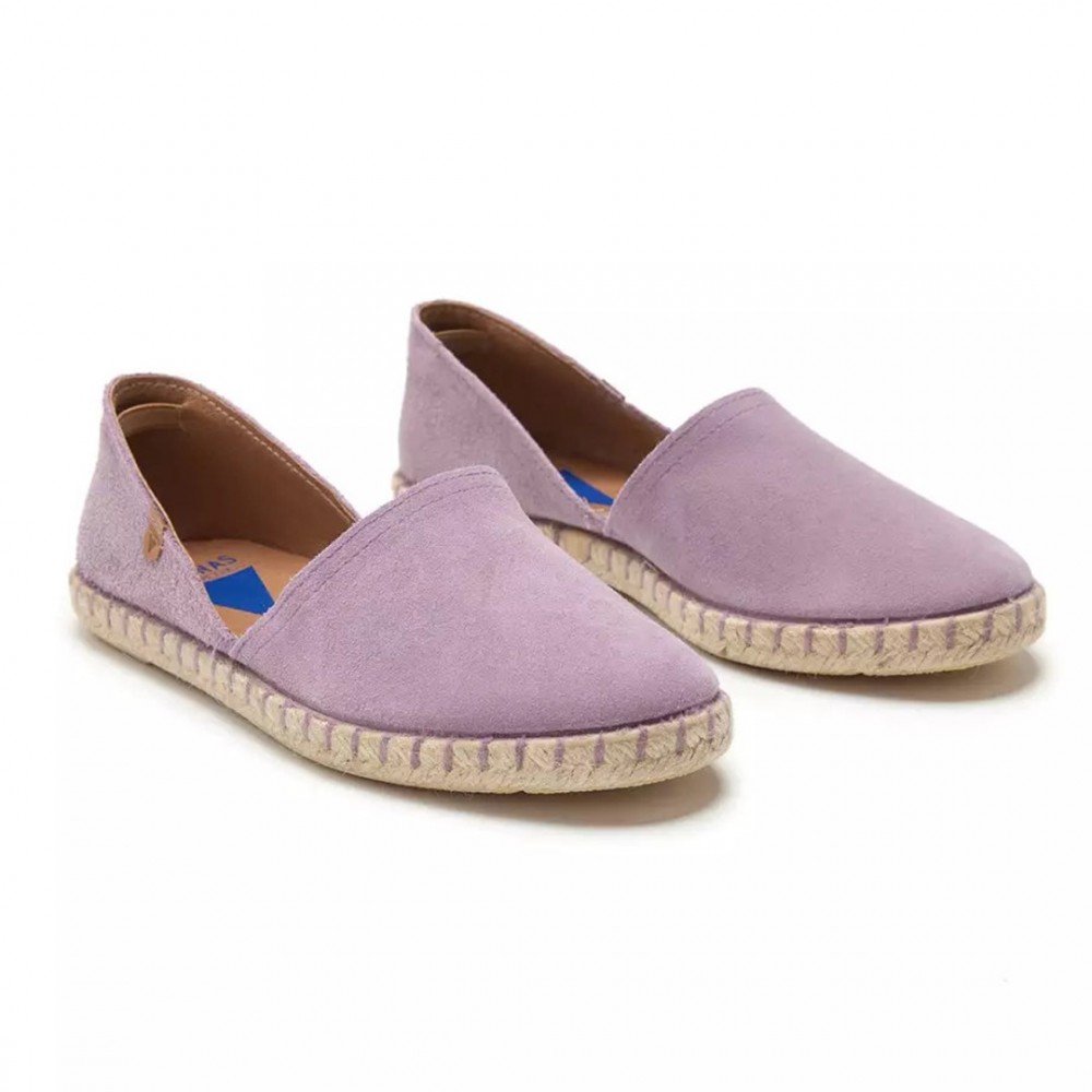 Women Leather Espadrilles Carmen Verbenas, Lilac Women Leather Espadrilles Carmen Verbenas, Lilac