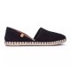 Women Leather Espadrilles Carmen Verbenas, Black
