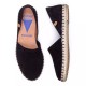 Women Leather Espadrilles Carmen Verbenas, Black