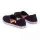 Women Leather Espadrilles Carmen Verbenas, Black