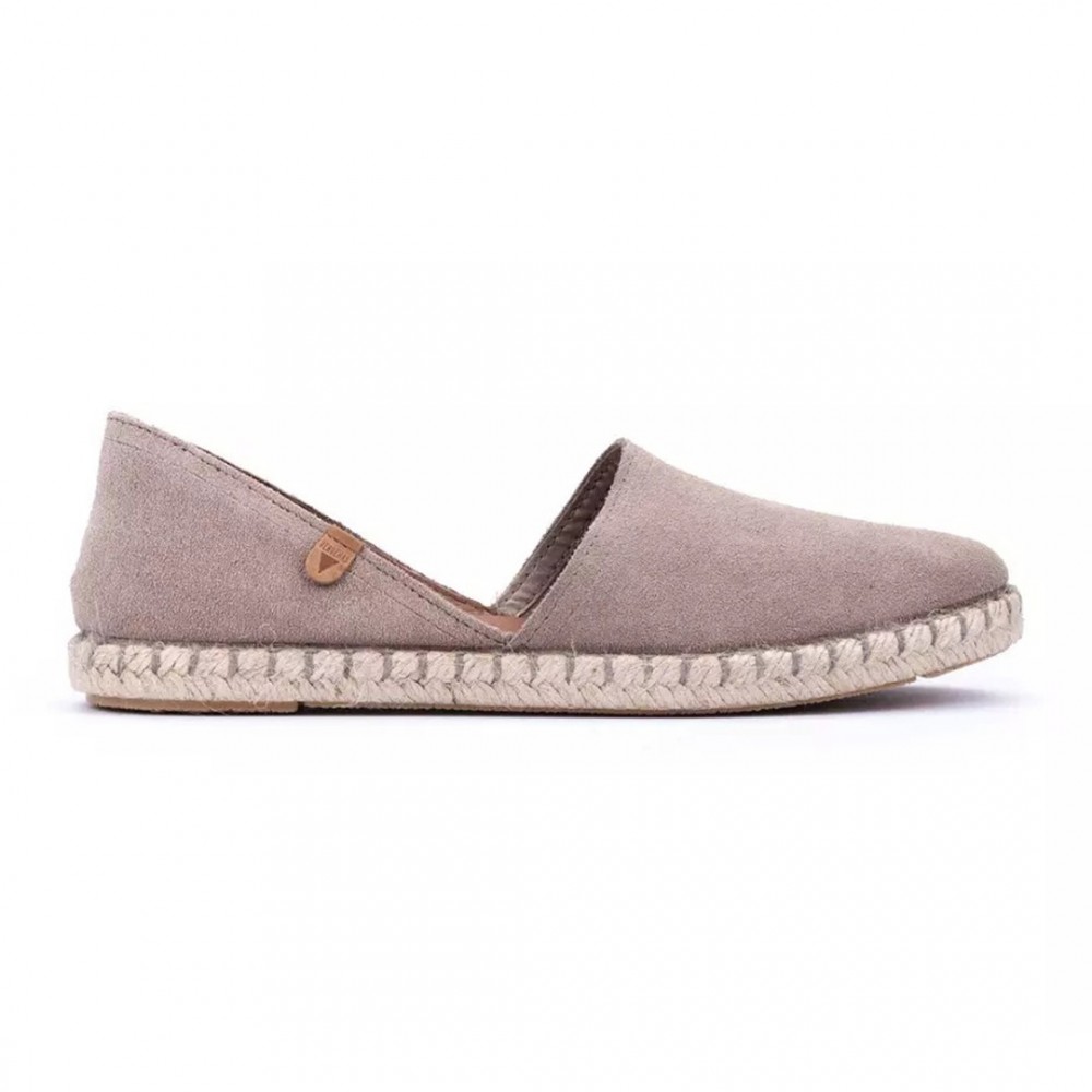 Women Leather Espadrilles Carmen Verbenas, Taupe