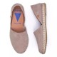 Women Leather Espadrilles Carmen Verbenas, Taupe