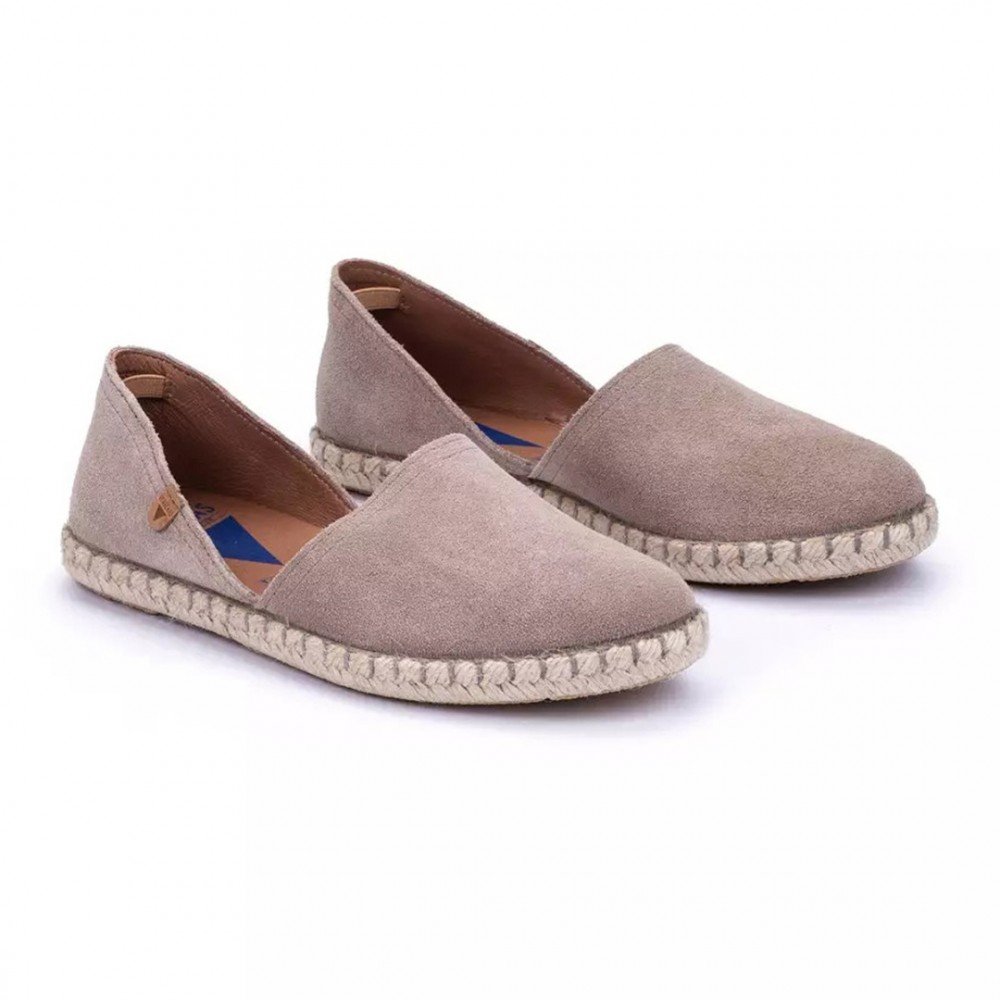 Women Leather Espadrilles Carmen Verbenas, Taupe Women Leather Espadrilles Carmen Verbenas, Taupe