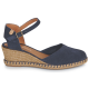 Women Leather Wedges Malena Verbenas, Blue Women Leather Wedges Malena Verbenas, Blue