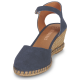 Women Leather Wedges Malena Verbenas, Blue Women Leather Wedges Malena Verbenas, Blue