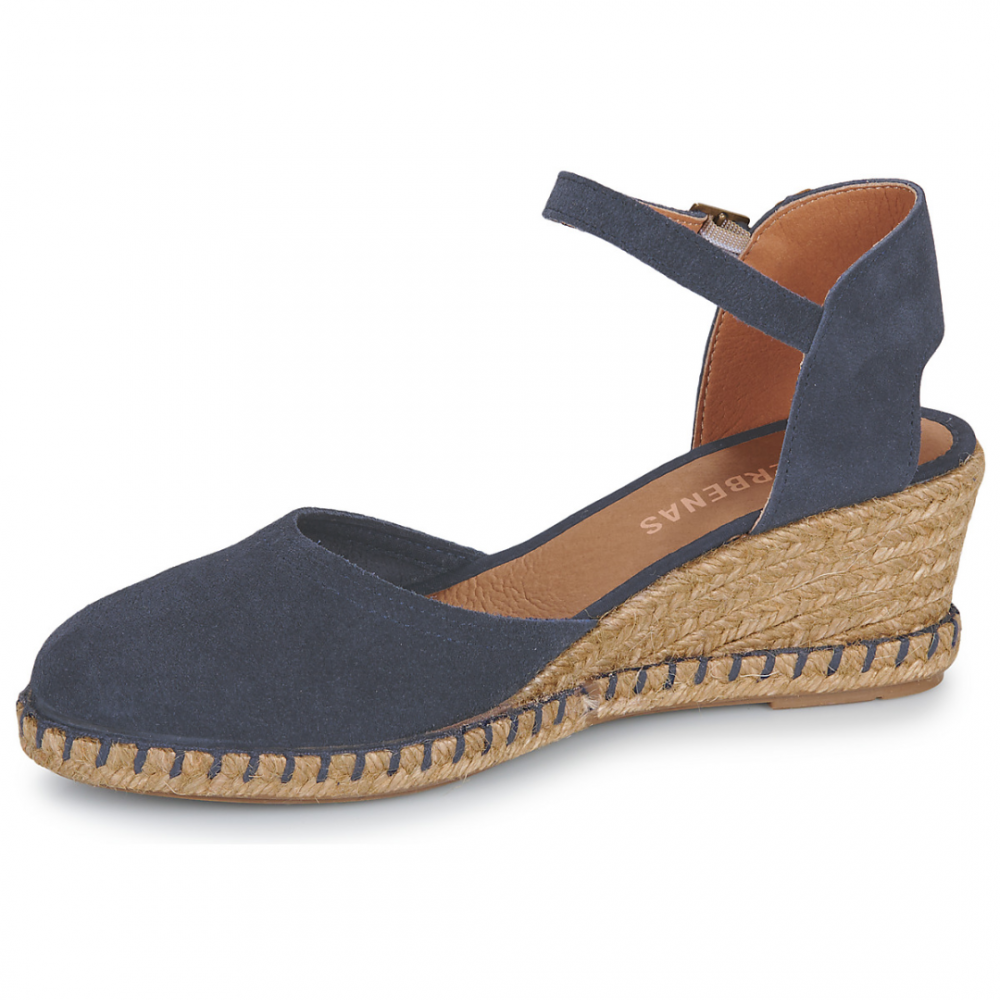 Women Leather Wedges Malena Verbenas, Blue Women Leather Wedges Malena Verbenas, Blue