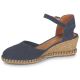 Women Leather Wedges Malena Verbenas, Blue Women Leather Wedges Malena Verbenas, Blue