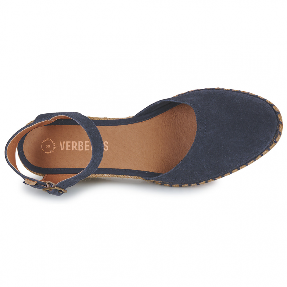 Women Leather Wedges Malena Verbenas, Blue Women Leather Wedges Malena Verbenas, Blue