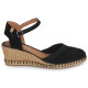 Women Leather Wedges Malena Verbenas, Black Women Leather Wedges Malena Verbenas, Black