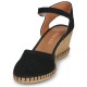 Women Leather Wedges Malena Verbenas, Black Women Leather Wedges Malena Verbenas, Black
