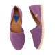 Women Leather Espadrilles Carmen Verbenas, Purple