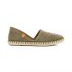 Women Leather Espadrilles Carmen Verbenas, Khaky Women Leather Espadrilles Carmen Verbenas, Khaky