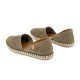 Women Leather Espadrilles Carmen Verbenas, Khaky Women Leather Espadrilles Carmen Verbenas, Khaky