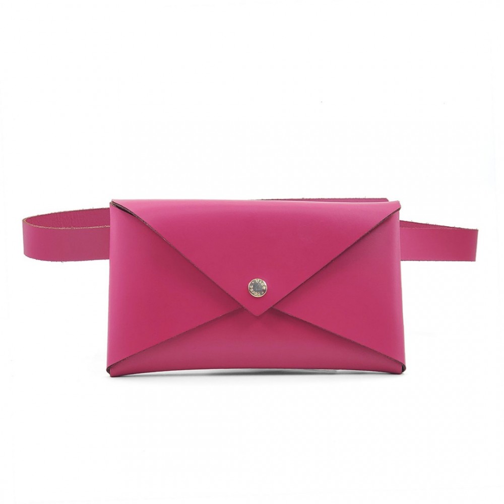 Message Leather Waist Bag cod.99277S «Your Message», Fuchsia