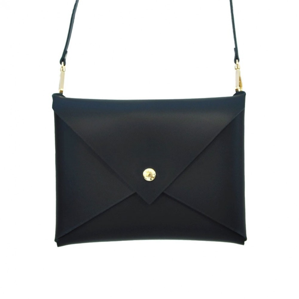 Leather Clutch cod.99250 «New Message», Black