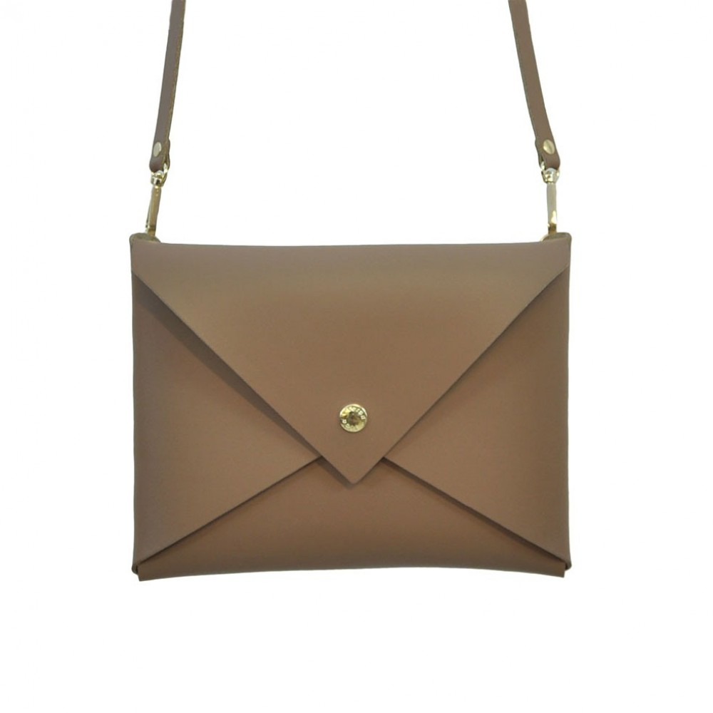 Leather Clutch cod.99250 «New Message», Taupe