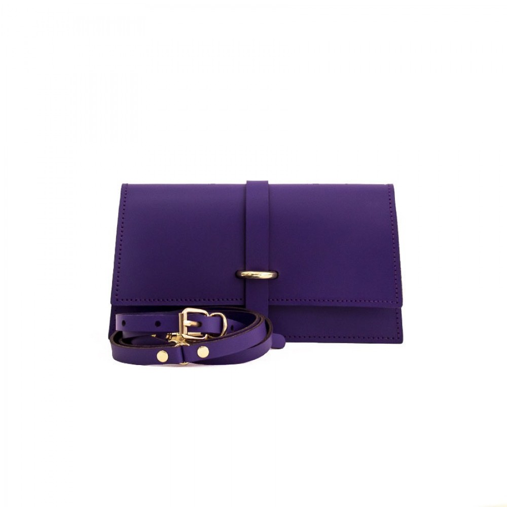 Leather Crossbody Bag Vice Versa 99540, Purple