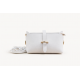 Leather Medium Barrel Bag/Base cod.99550 «My Passport - Strip on Top», White Leather Medium Barrel Bag/Base cod.99550 «My Passport - Strip on Top», White